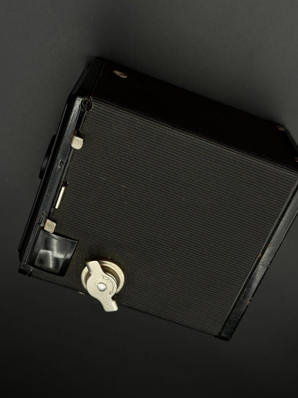 Vintage 1950s Agfa Synchro Box 120 Film Camera With Art Deco Design - Working