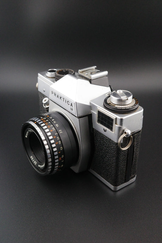 Praktica LB2 35mm SLR + Meyer Domiplan 50mm f2.8 M42 Film Film Tested & Working