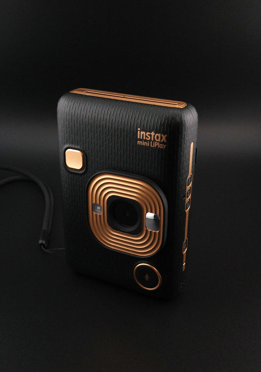 Fujifilm Instax Mini LiPlay Hybrid Instant Camera – Black & Rose Gold + Film