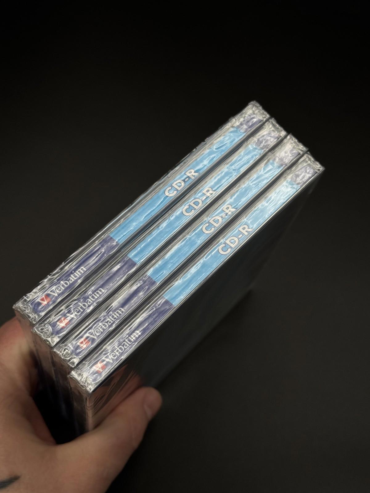 4 Verbatim CD-R80Audio Music Digital Blank CDR Recordable Discs - NEW & SEALED