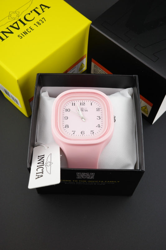 Brand New & Boxed Invicta Celestial Lady 70385 Pink Dial & Pink Silicone Strap 45.3mm Quartz Watch