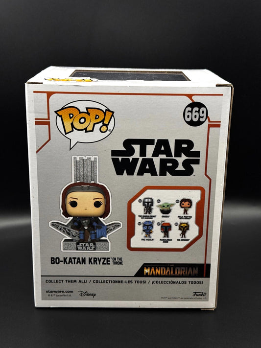Funko POP! Star Wars Bo-Katan on Throne The Mandalorian #669 Vinyl Figure - New