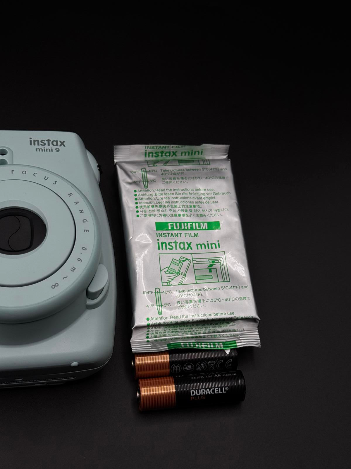 Fujifilm Instax Mini 9 Instant Camera Mint Green + Film & Batteries - Working