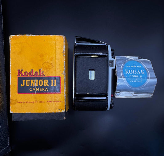 Kodak Junior II Boxed Vintage 1950's Folding 620 Film Camera - Working (L205)