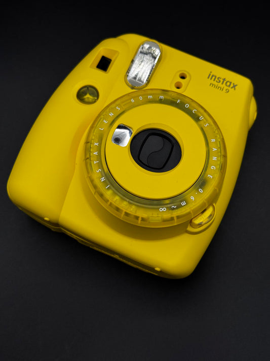 Fujifilm Instax Mini 9 Yellow Instant Camera + Case, Film & Batteries - Working