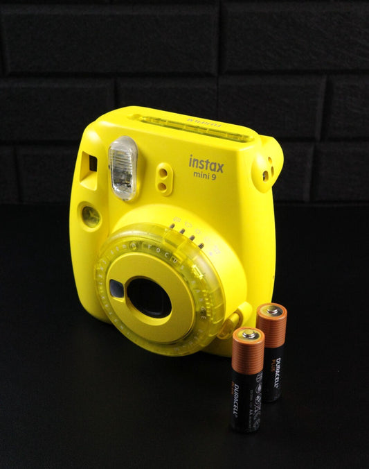 Fujifilm Instax Mini 9 Yellow Instant Camera - Film Tested & Fully Working