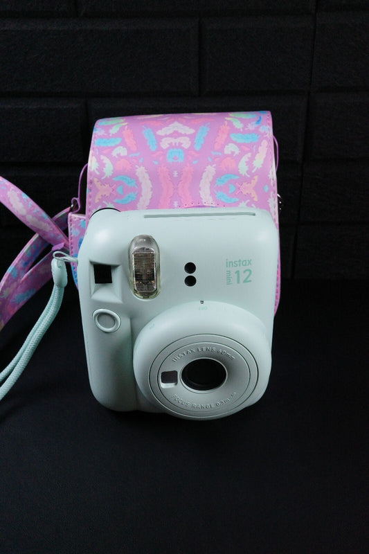 Fujifilm Instax Mini 12 Mint Green Instant Camera + Case - Tested & Working