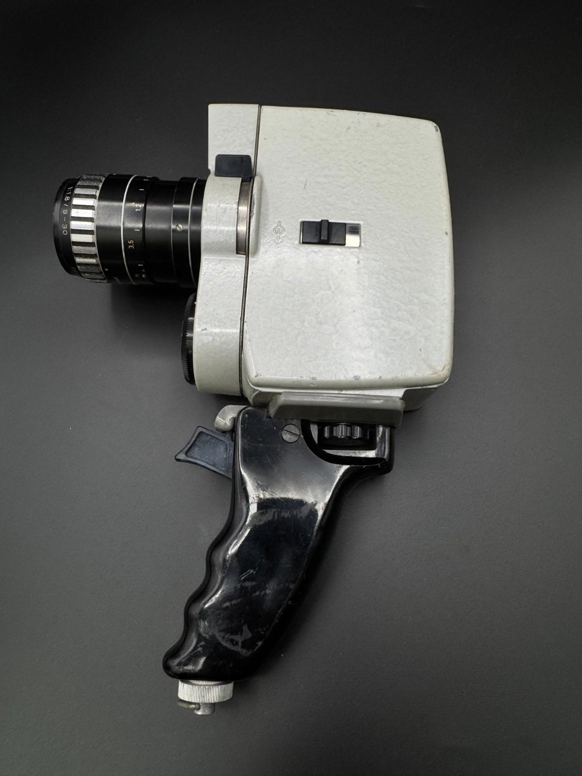 Vintage Bauer 88L Retro Cine Film Camera With Iscovaron 1:1.8/9-30 Double 8mm