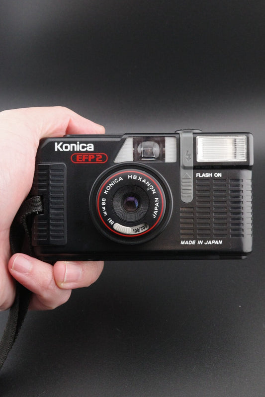 Konica EFP 2 Vintage 35mm Film Point and Shoot Camera - Film Tested & Working