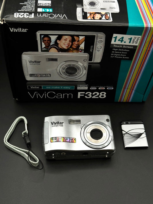 Boxed & Working Vivitar Vivicam F328 Compact Touchscreen 14.1MP Digital Camera