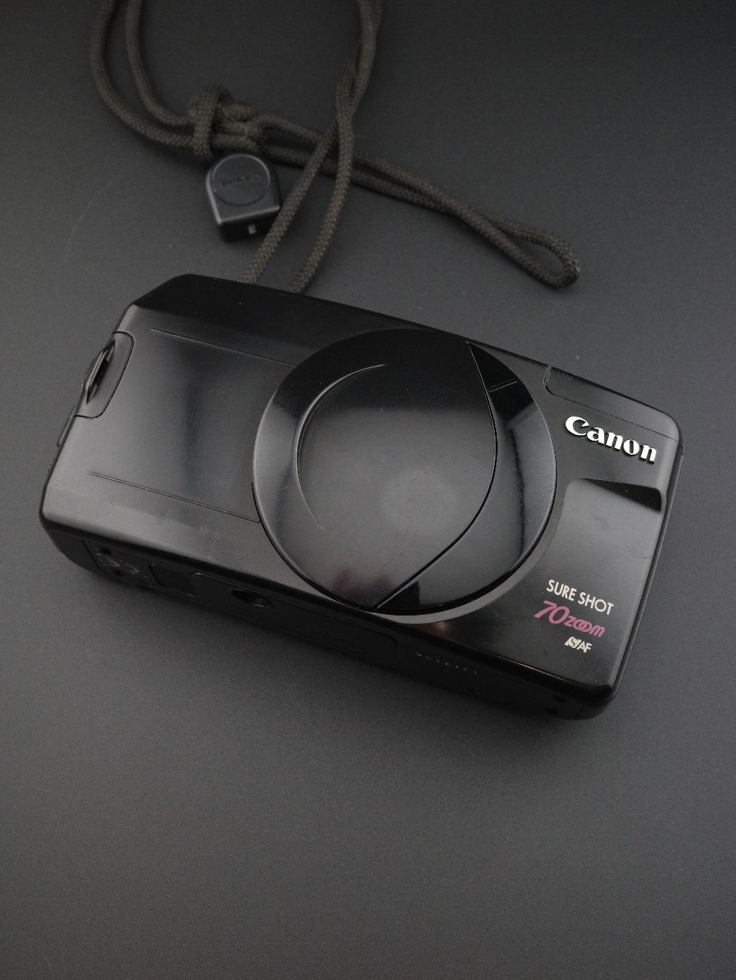 Vintage Canon Sure Shot 70 Zoom 35mm Film Camera - Winds, Fires - Faulty Flash
