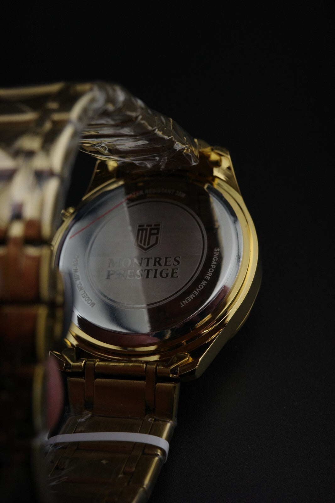 Montres Prestige MPW-0342 Men's Watch 44mm Gold S.Steel Quartz - New & Boxed