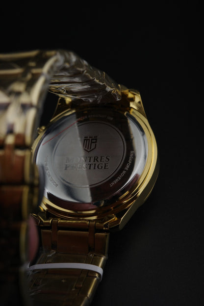 Montres Prestige MPW-0342 Men's Watch 44mm Gold S.Steel Quartz - New & Boxed