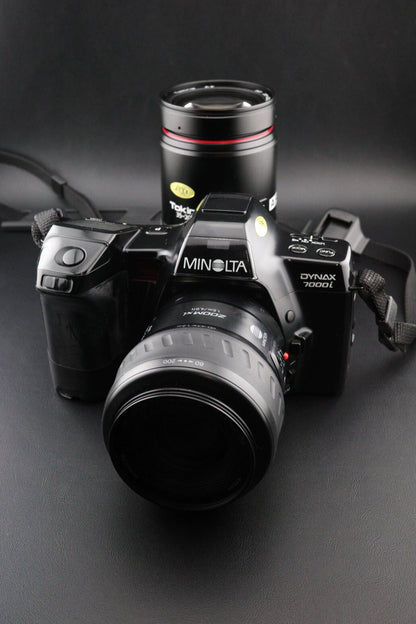 Minolta Dynax 7000i 35mm Film SLR Camera With 2 Lenses - Working - Read Details