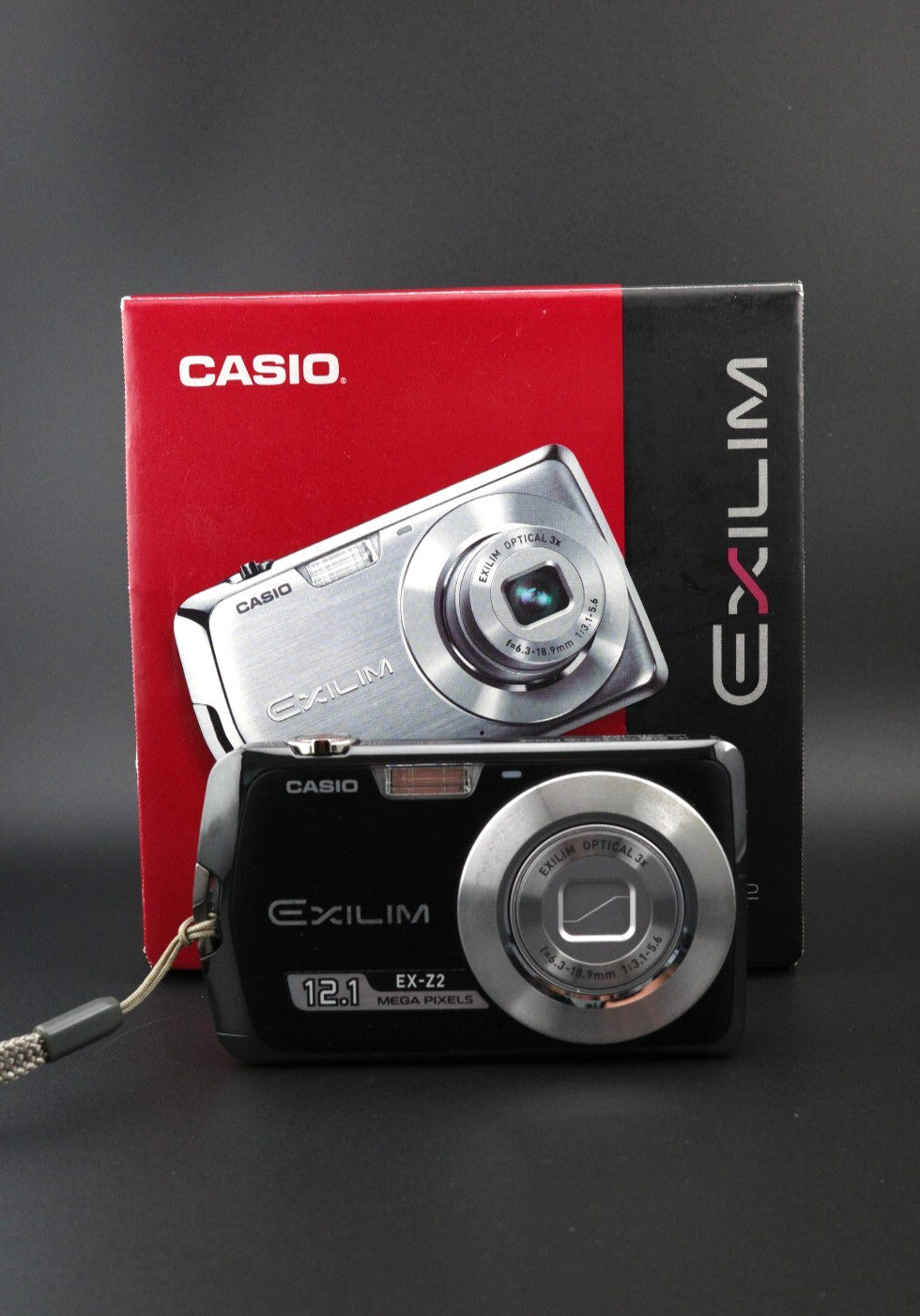 Casio Exilim EX-Z2 12.1MP Digital Camera Boxed + Charger & New Battery - Working