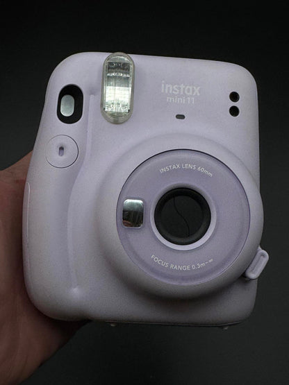 Boxed Fujifilm Instax Mini 11 Lilac Instant Camera + Film & Batteries - Working