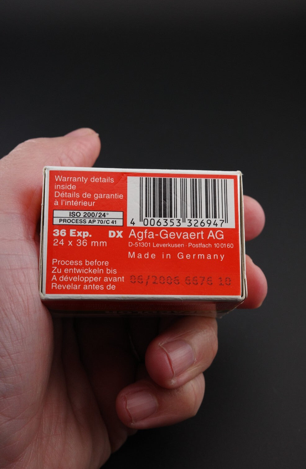 Agfa XRG 200 35mm Film 36 Exposure - Expired 2006 - Boxed & Sealed