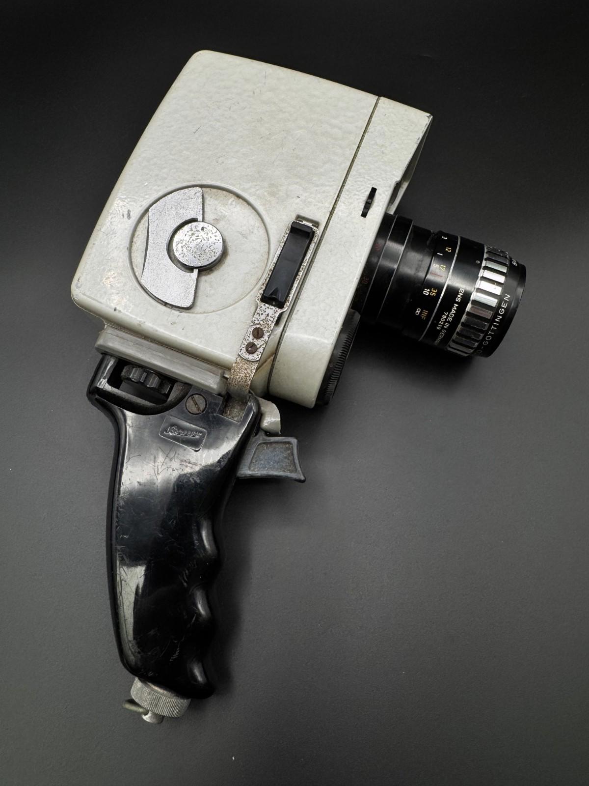 Vintage Bauer 88L Retro Cine Film Camera With Iscovaron 1:1.8/9-30 Double 8mm