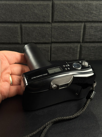 Olympus Superzoom 130 S 35mm Point & Shoot Compact Film Camera Tested & Working