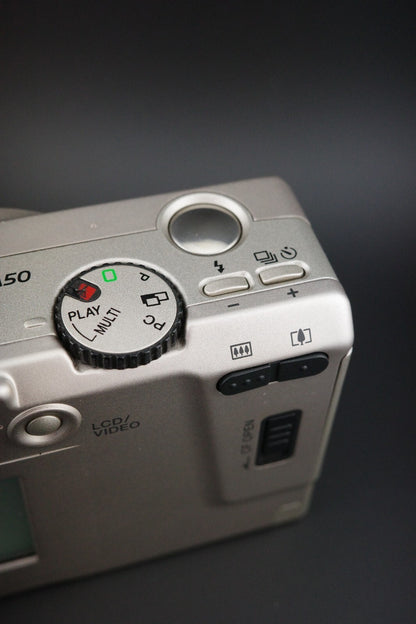 Canon PowerShot A50 1.3MP CCD Vintage Digital Camera + CF Card Tested & Working