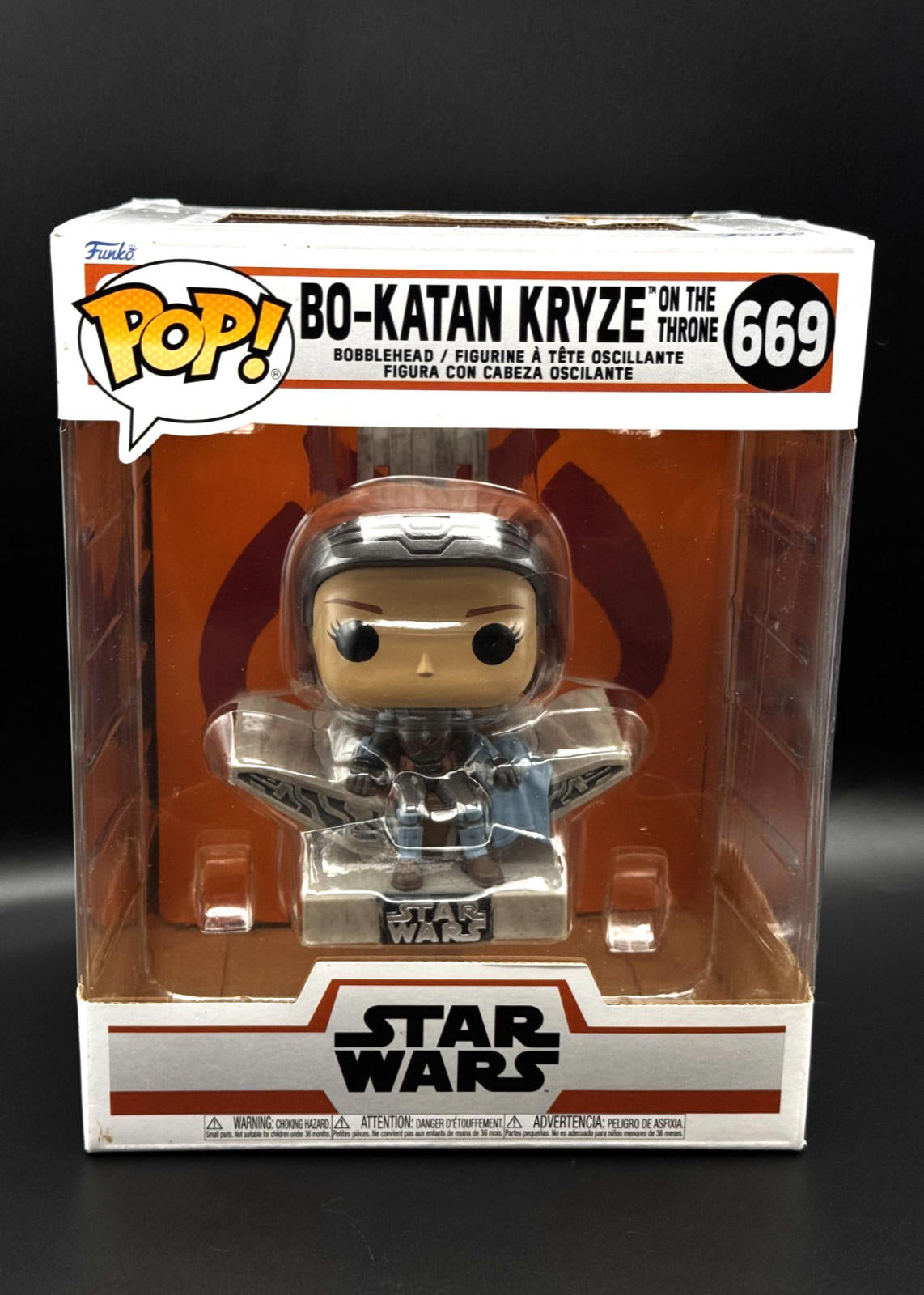 Funko POP! Star Wars Bo-Katan on Throne The Mandalorian #669 Vinyl Figure - New