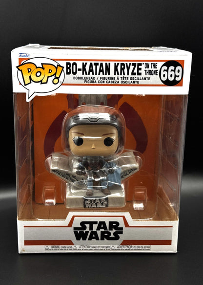 Funko POP! Star Wars Bo-Katan on Throne The Mandalorian #669 Vinyl Figure - New