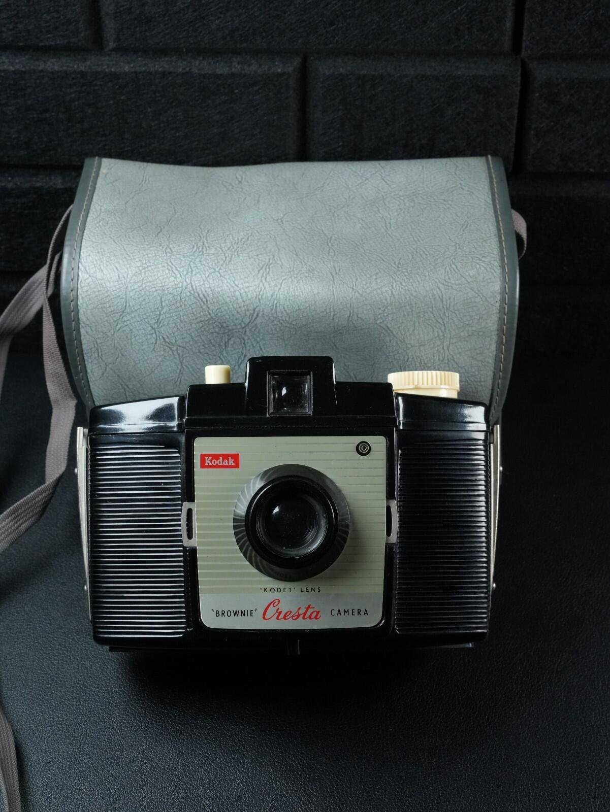 Kodak Brownie Cresta Vintage 1950's 120 Film Camera & Case - Working (Y509)