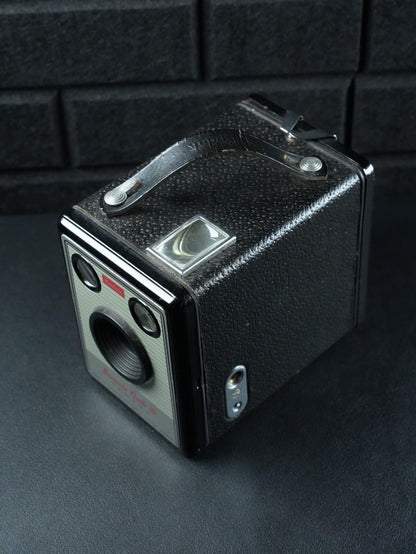 Kodak Brownie Flash III Vintage 1950's 127 Film Box Camera + Case - Working W541