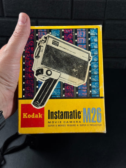 Vintage Kodak Instamatic M26 1960's Super 8 Film Movie Camera Untested With Box
