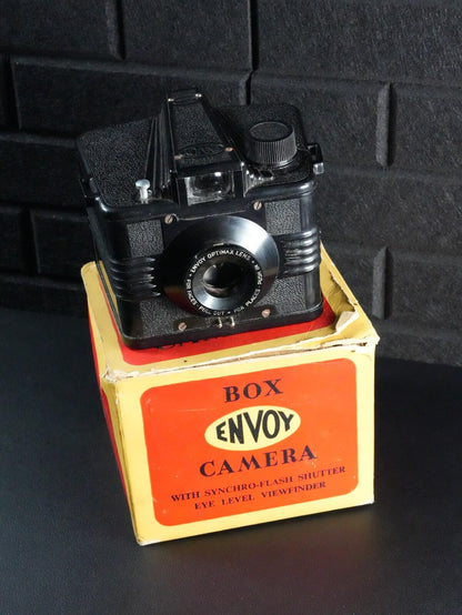 Ensign Envoy Vintage 1950's Box Camera & Original Box - Faulty, Display | Repair