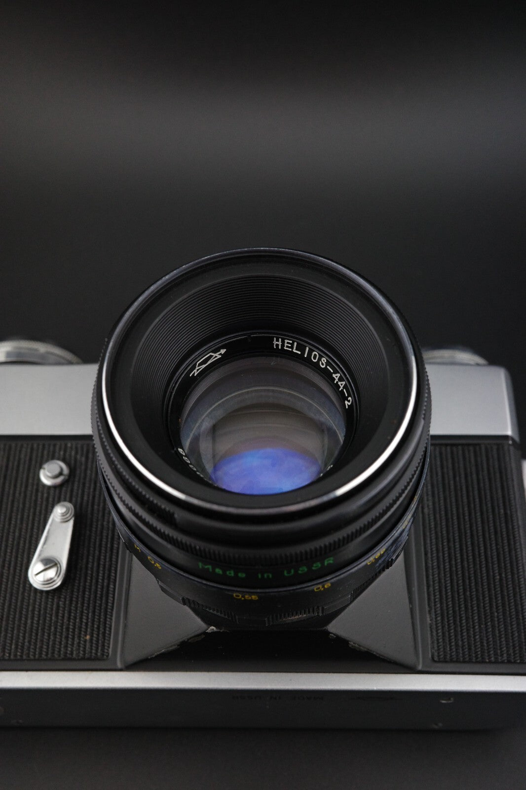 Zenit-B 35mm Film SLR Camera + Helios 44-2 58mm F2 Lens & Case Tested & Working