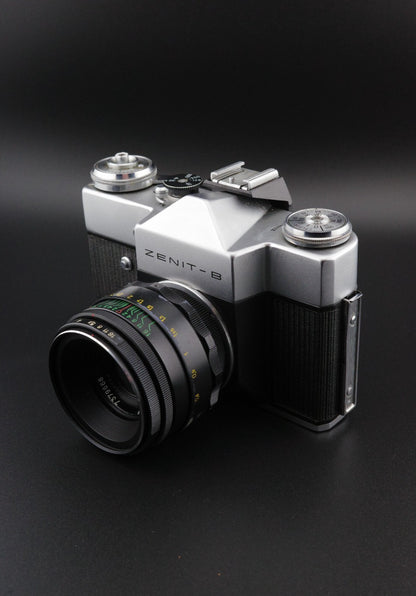 Zenit-B 35mm Film SLR Camera + Helios 44-2 58mm F2 Lens & Case Tested & Working
