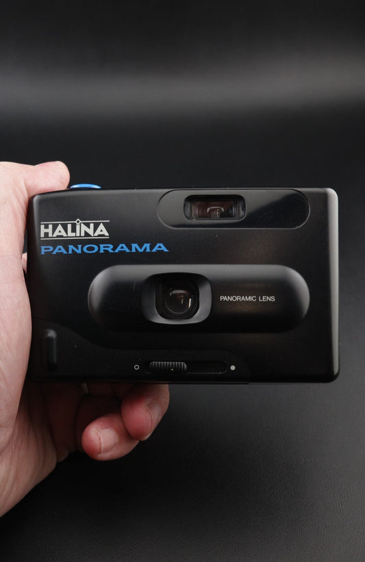 Halina Panorama 35mm Film Point and Shoot Camera Black Tested