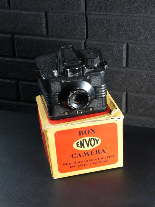 Ensign Envoy Vintage 1950's Box Camera & Original Box - Faulty, Display | Repair