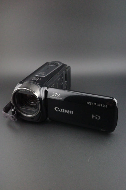 Canon LEGRIA HF R506 Full HD Camcorder Boxed Battery Charger Cables Excellent