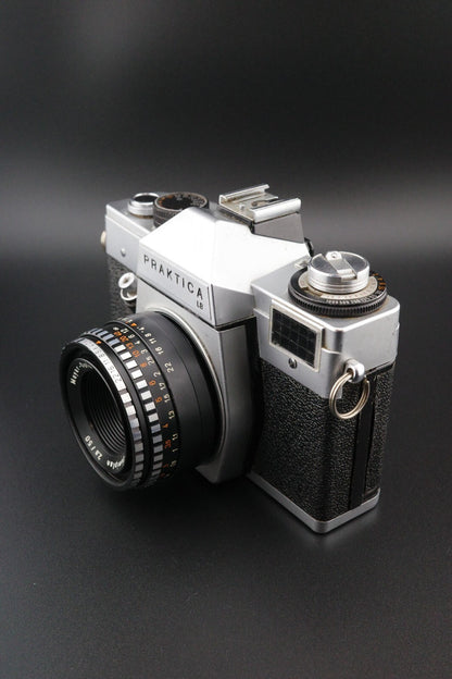 Praktica LB2 35mm SLR + Meyer Domiplan 50mm f2.8 M42 Film Film Tested & Working