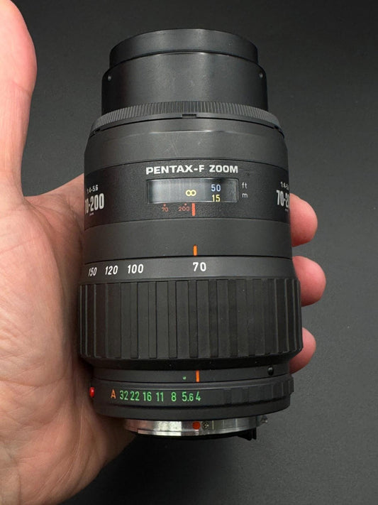 Vintage Pentax-F Zoom 70-200mm F4-5.6 AF Lens - Pentax K L mount -Working