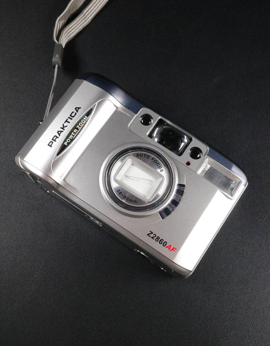 Praktica Power Zoom Z2860 AF 35mm Point & Shoot Film Camera with Case - Working