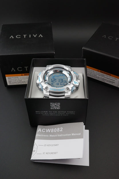 Brand New Activa Summit X Invicta ACW8082-025 Digital Watch 50mm - Silver Blue