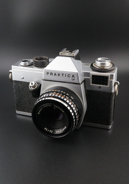 Praktica LB2 35mm SLR + Meyer Domiplan 50mm f2.8 M42 Film Film Tested & Working