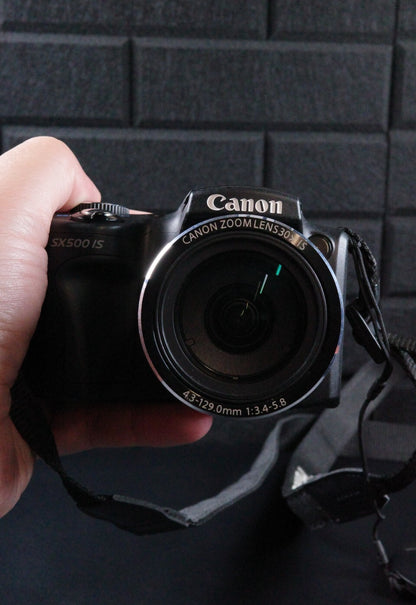 Canon PowerShot SX500 IS Digital Bridge Camera 16MP + New Battery & Charger