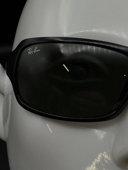 Ray Ban 4075 Men's Wraparound Sunglasses With G15 Glass Lenses