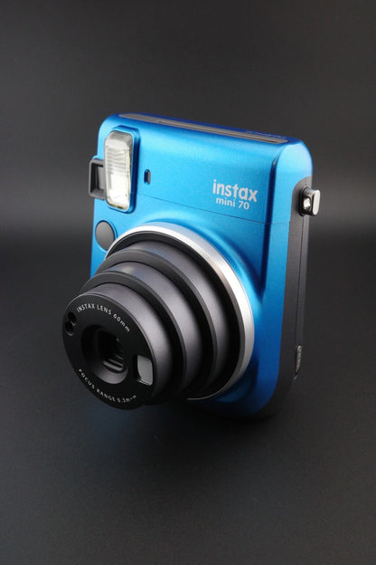 Fujifilm Instax Mini 70 Island Blue Instant Film Camera + Case, Batteries & Film