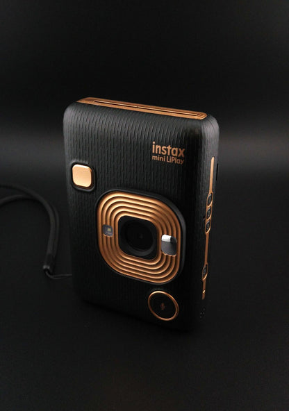 Fujifilm Instax Mini LiPlay Hybrid Instant Camera – Black & Rose Gold + Film