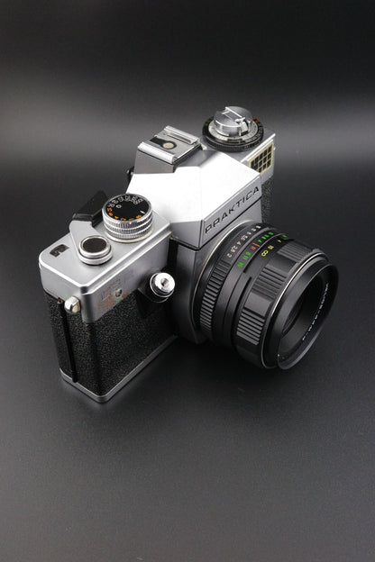 Praktica LB2 Vintage 35mm SLR + Helios 44M-4 58mm f2 M42 Film Tested & Working
