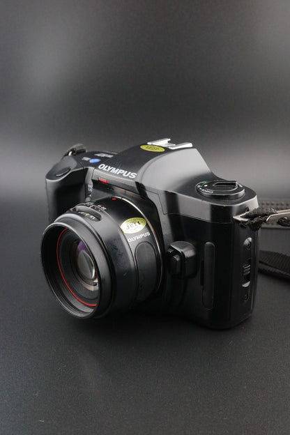 Olympus OM101 Power Focus 35mm SLR Camera + 50mm f/2 Lens Film Tested &  Working