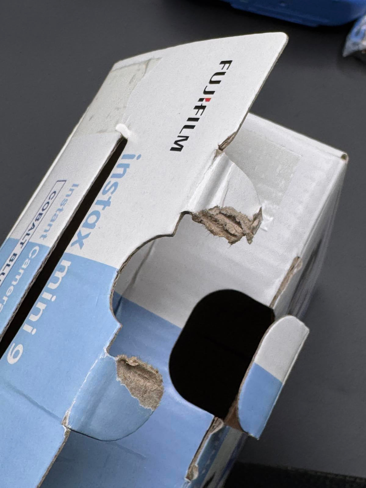 Boxed Fujifilm Instax Mini 9 Instant Camera Cobalt Blue + Film & Batteries