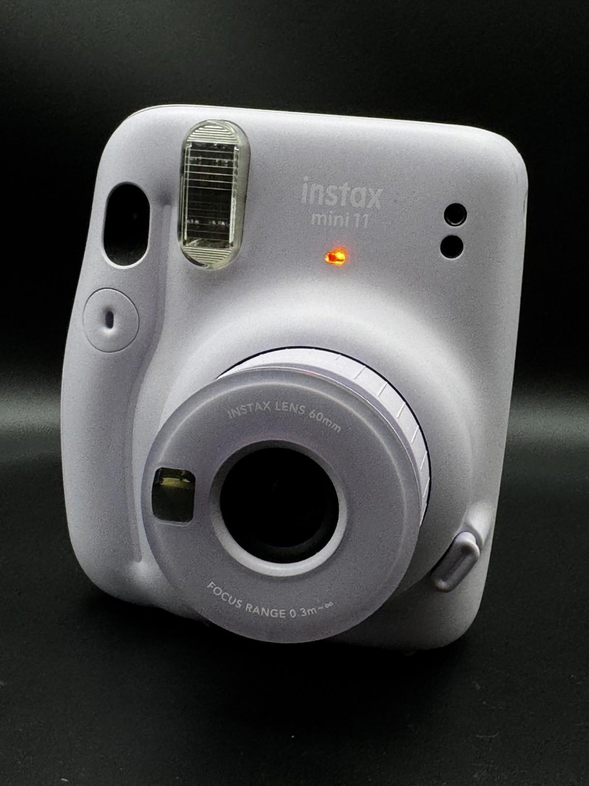 Working Fujifilm Instax Mini 11 Instant Camera Lilac, 10 Film Sheets & Batteries
