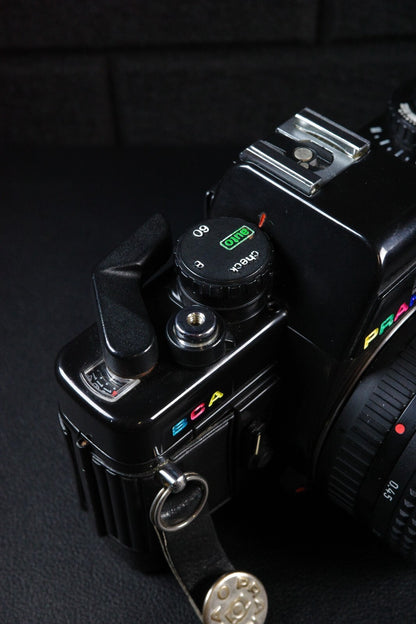 Praktica BCA SLR 35mm Camera Bundle - 2 Lenses, Flash, Case & More - Working
