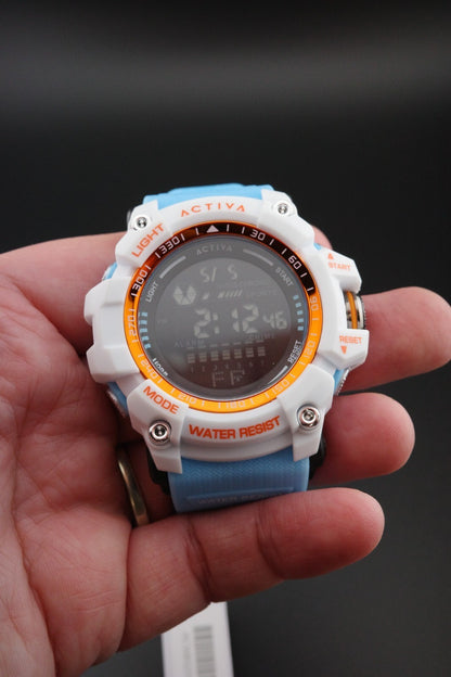 Activa x Invicta Mens Digital Watch 56mm Light Blue - Brand New & Boxed